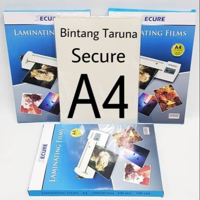 Laminating Film Secure A4 Plastik Laminating Secure A4 (100 Micron)