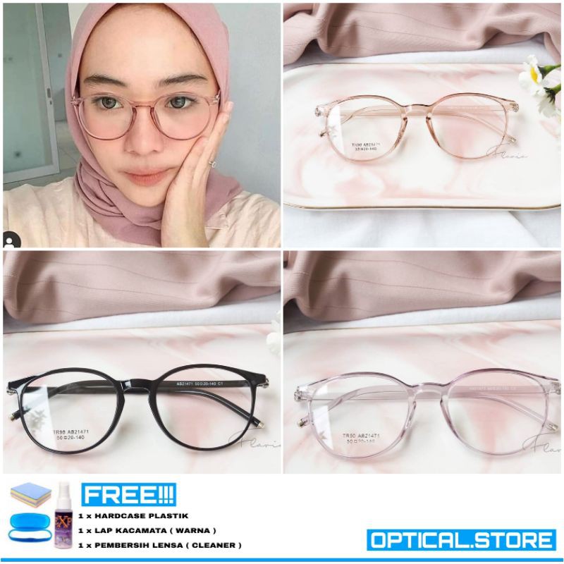 ( PAKET MINUS ) Frame Kacamata 21471 / Frame Kacamata Minus / Kacamata Cewek Cowok / Kaca Mata Baru