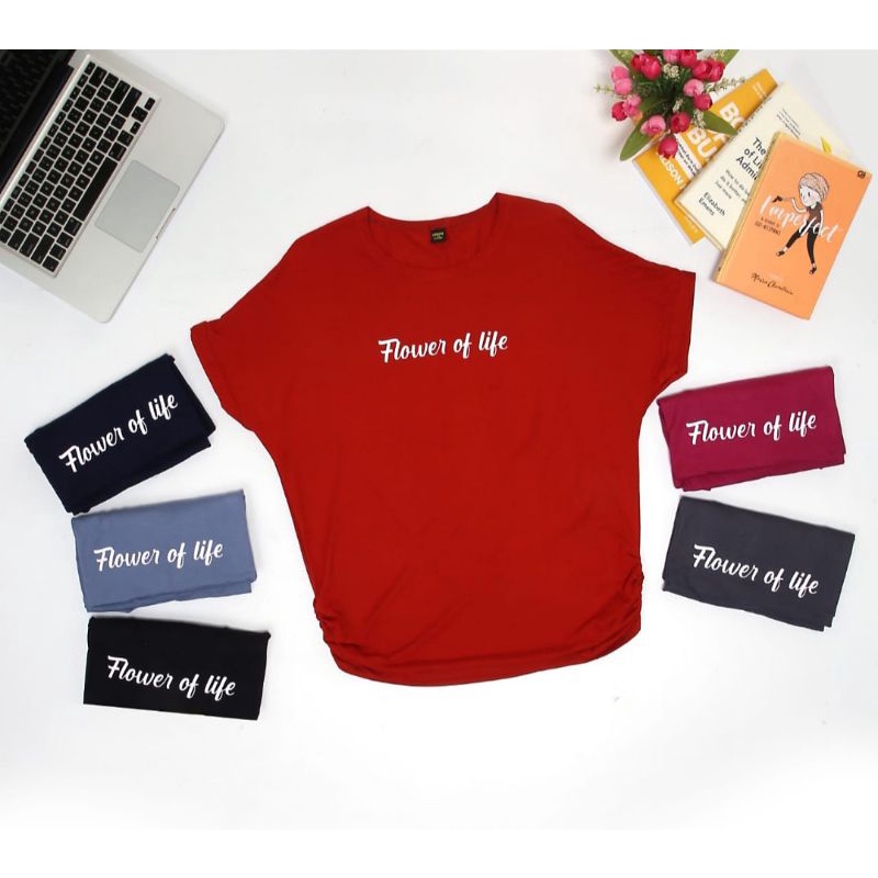 KAOS | T-SHIRT ATASAN BAJU WANITA DEWASA LEMONE SIZE L 168SS