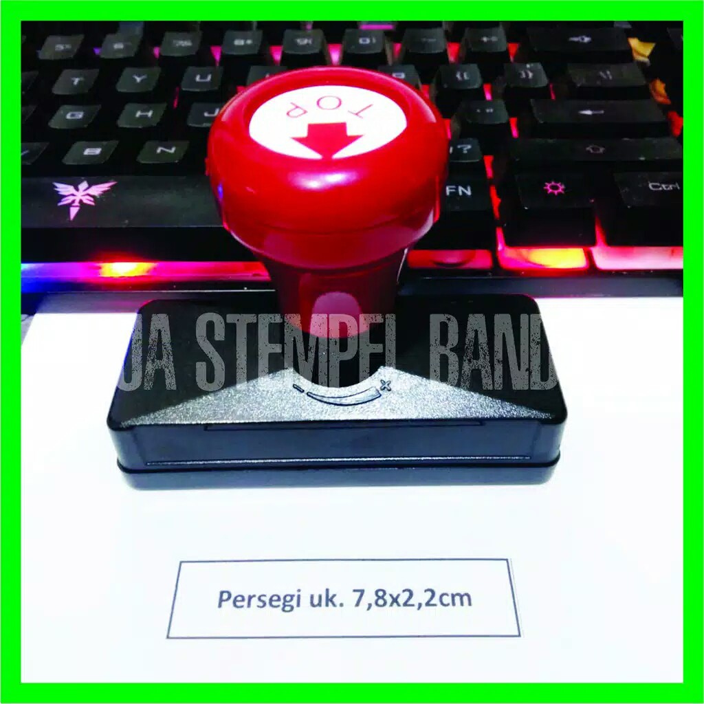 Stempel Flash Persegi Ukuran 7,8x2,2cm nama tandatangan, lunas stample, stemple onlineshop, stampel