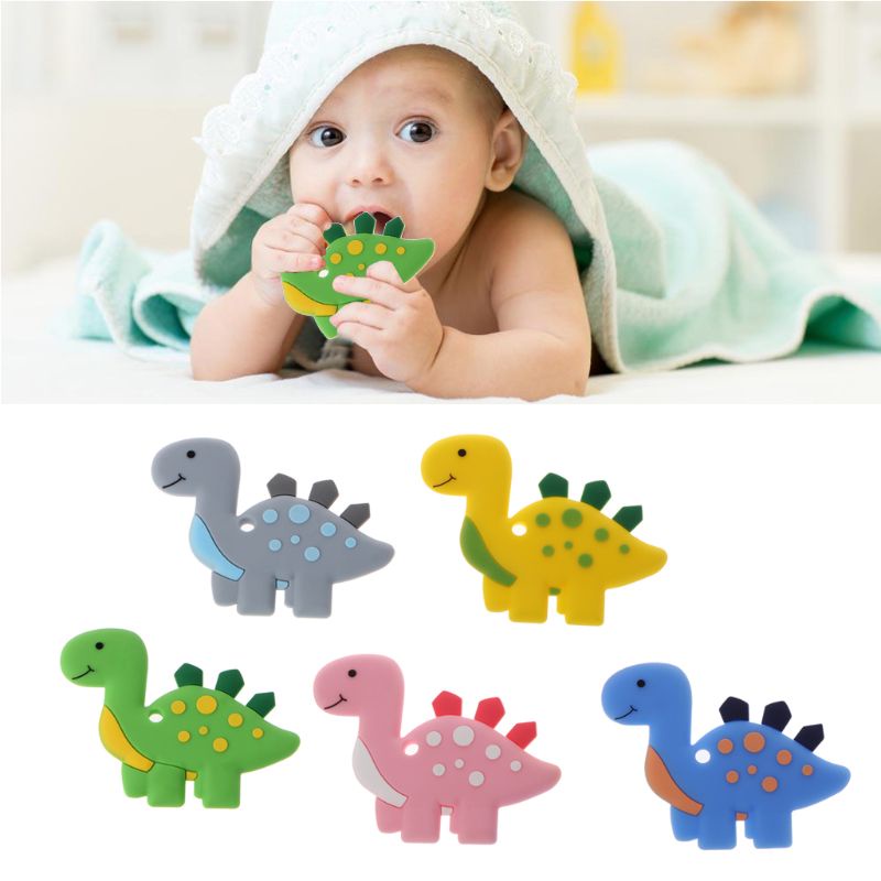 Mary Kalung Liontin Dinosaurus Bahan Silikon BPA Free Untuk Bayi