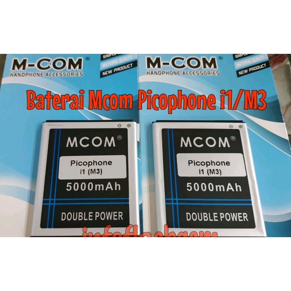 Battery Batre Baterai Double Power Mcom Axio Axioo Picophone i1 (M3) i1 M3