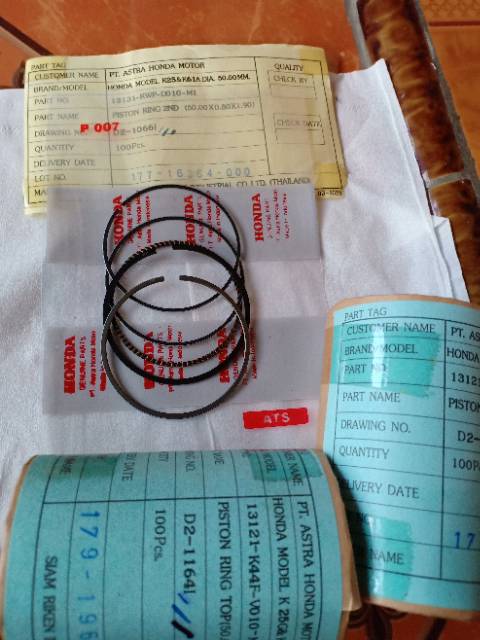 Ring piston seher seker cincin torak beat esp beat eco bit stater halus std original asli riken-2