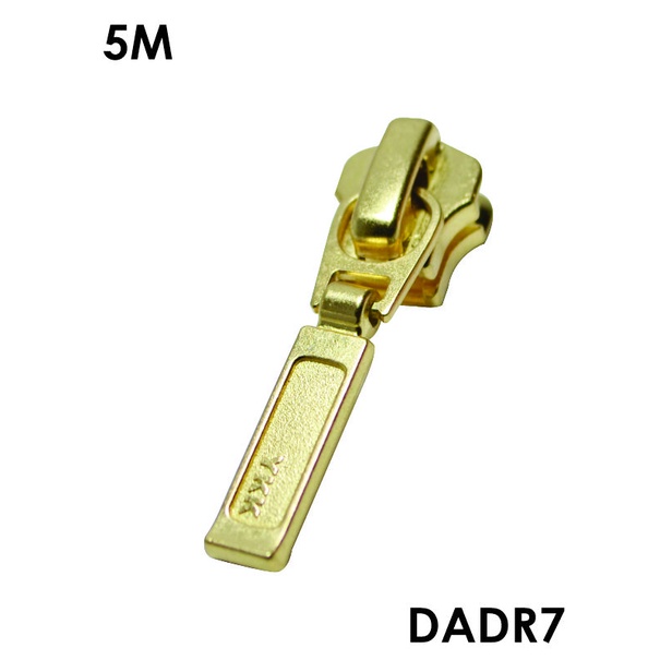 Kepala Resleting Gigi Besi YKK 05 DA DR7 Gold Head Metal Zipper Slider Puller 5M DADR7