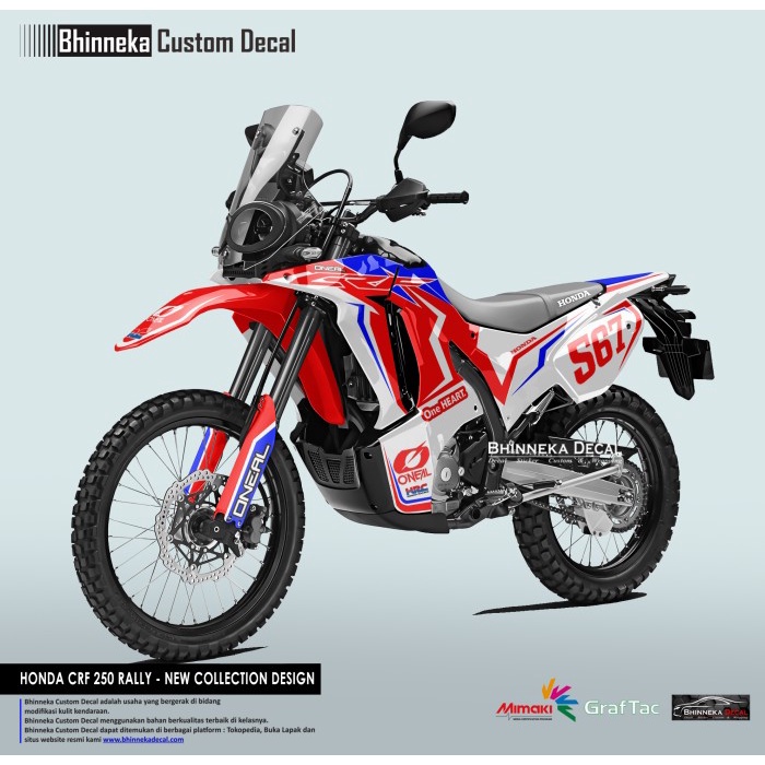 DECAL STICKER CRF 250 RALLY ONEAL