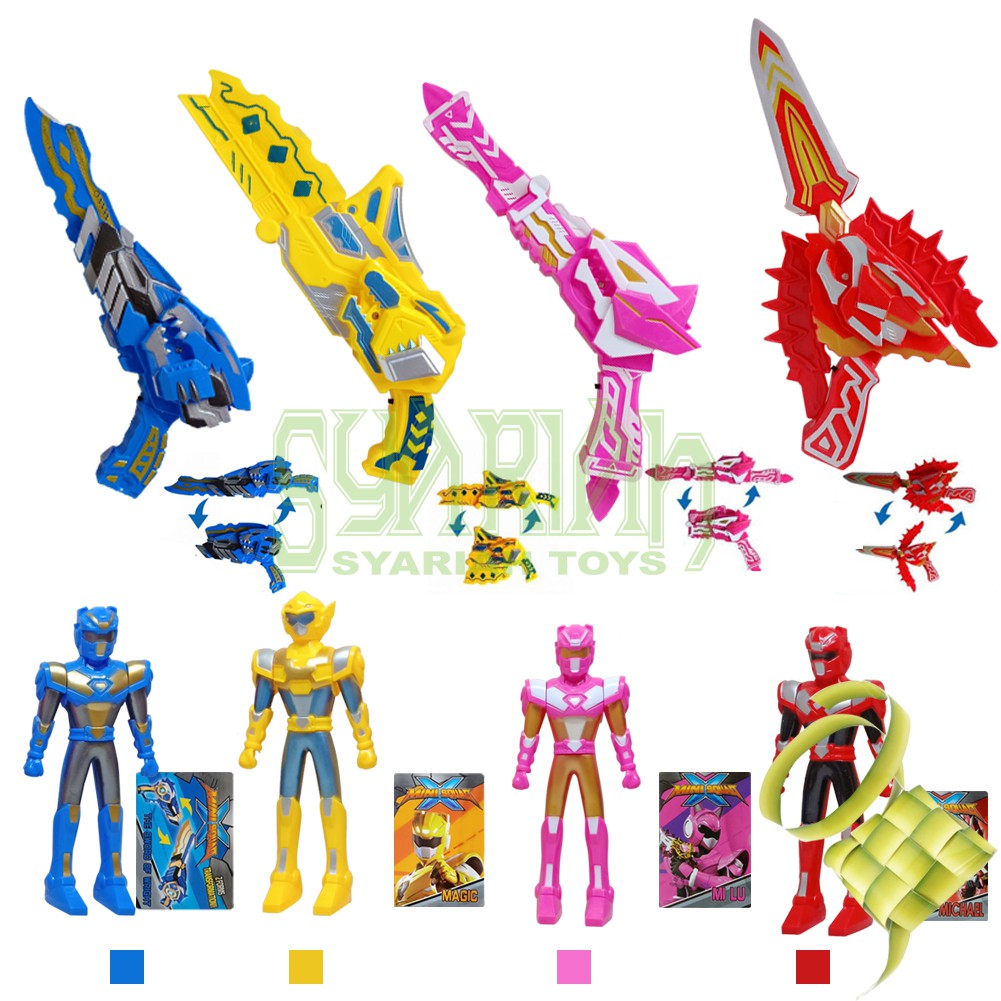 Syariah Toys Mainan  Mini  Force  Rangers Robot Dan Senjata 