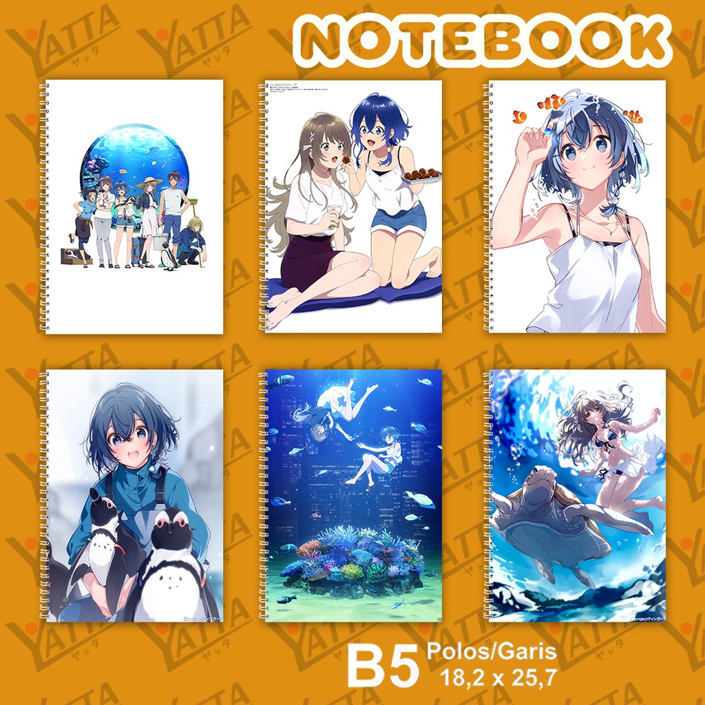 

Notebook Anime ukuran B5 18,2 x 25,7 cm Shiroi Suna no Aquatope