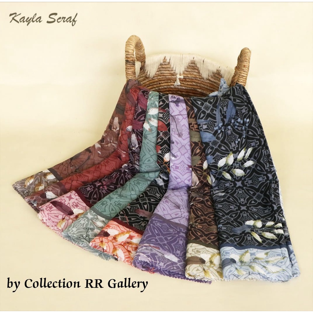 Hijab Motif Voal Kayla Scraf / Segiempat Motif Premium Lasercut