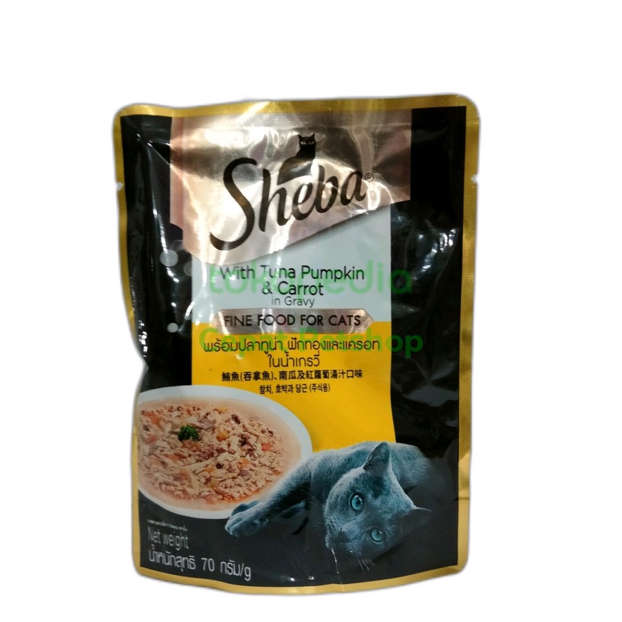 Sheba sachet tuna pumpkin dan carrot 70gr