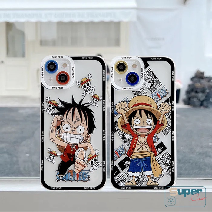 Kartun Luffy Case Redmi 10a1 9A 9T 9 10C 9C NFC POCO X3 Pro NFC POCO F4 M3 M4 Pro Redmi Note11 11pro 9pro 10 10s 9 8 9s 11s 10pro Max Trendy One Piece Soft TPU Clear Sarung