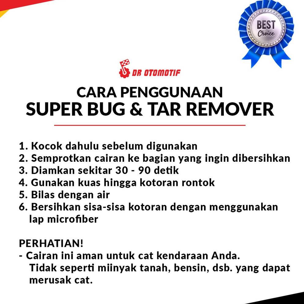 BUG AND TAR REMOVER PEMBERSIH NODA ASPAL PENGHILANG BEKAS STIKER KOTORAN BURUNG SERANGGA LEM GETAH