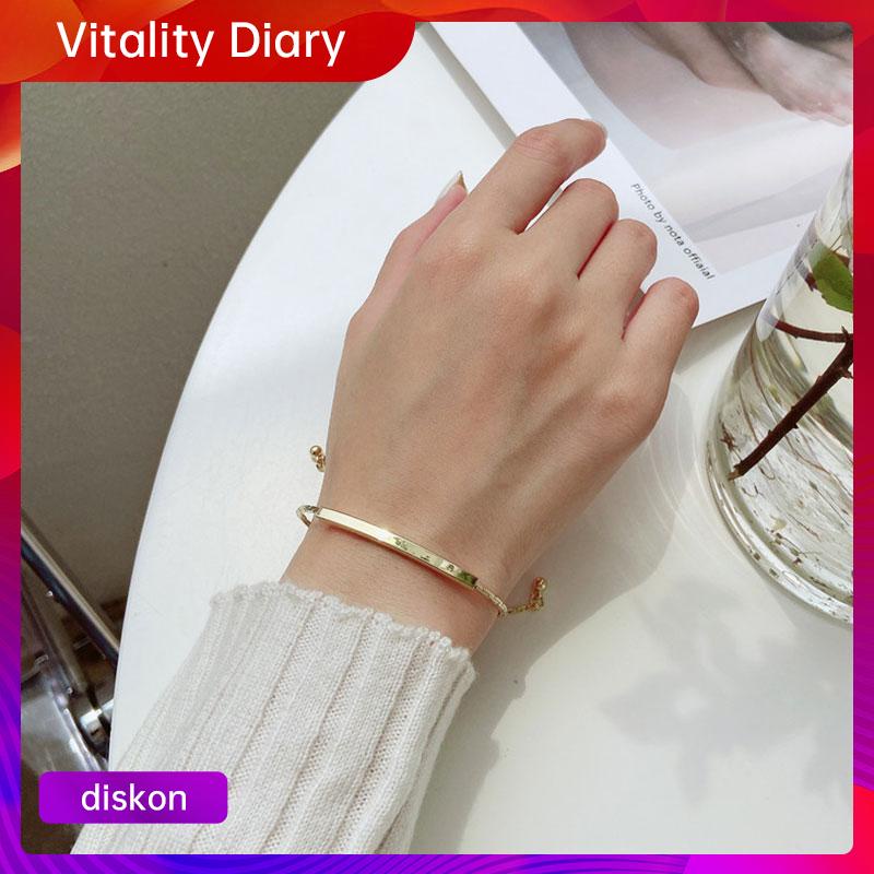 【COD❤️】Simple Design Sense Casual Fashion Drawstring Titanium Steel Bracelet VDY