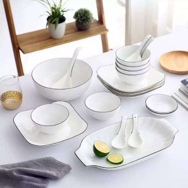 Dinner set keramik  peralatan makan piring  keramik  set  Dinner set keramik  peralatan makan piring  keramik  set