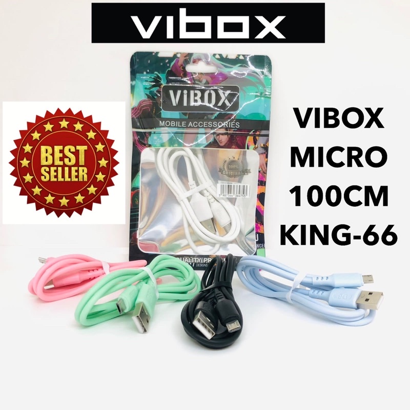 KABEL DATA VIBOX MICRO/TYPE-C/IPHONE 100CM 3A KING-66 SERIES FAST CHARGING 2.4A