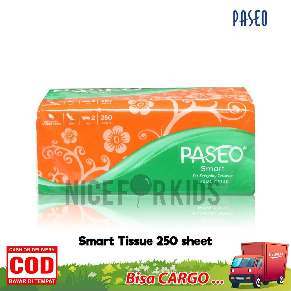 Paseo Smart Tissue 250 sheets Tisu Serbaguna Tisu Wajah Facial Tissue ( 2ply )