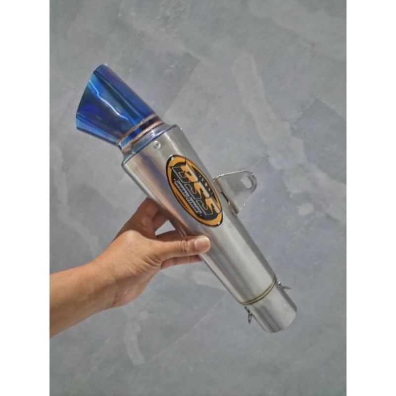 TERMURAH SLINCER KNALPOT BSS SEGI 6 UJUNG BLUE SARANGAN 1/4 BASS ENGKER D50MM