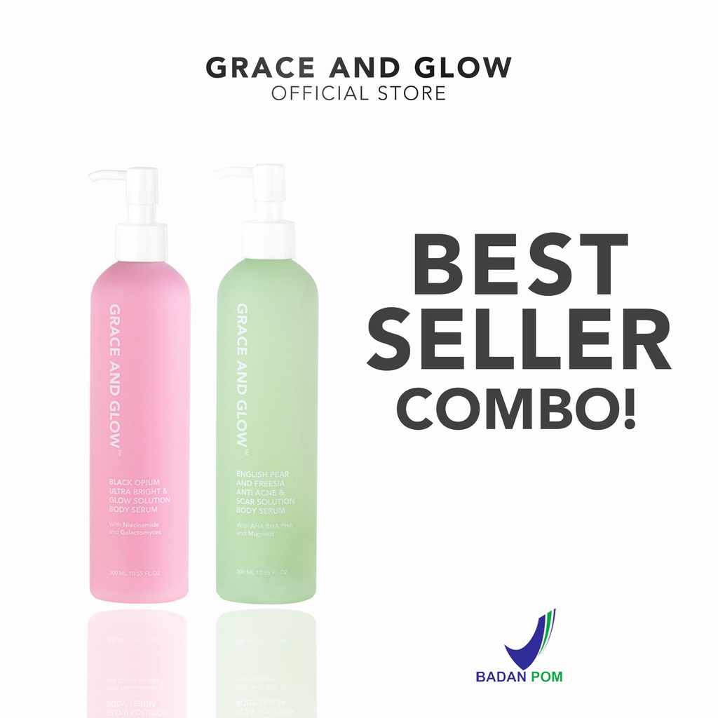 Grace and Glow Black Opium Ultra Bright &amp; Glow Solution + English Pear and Freesia Anti Acne &amp; Scar Body Serum