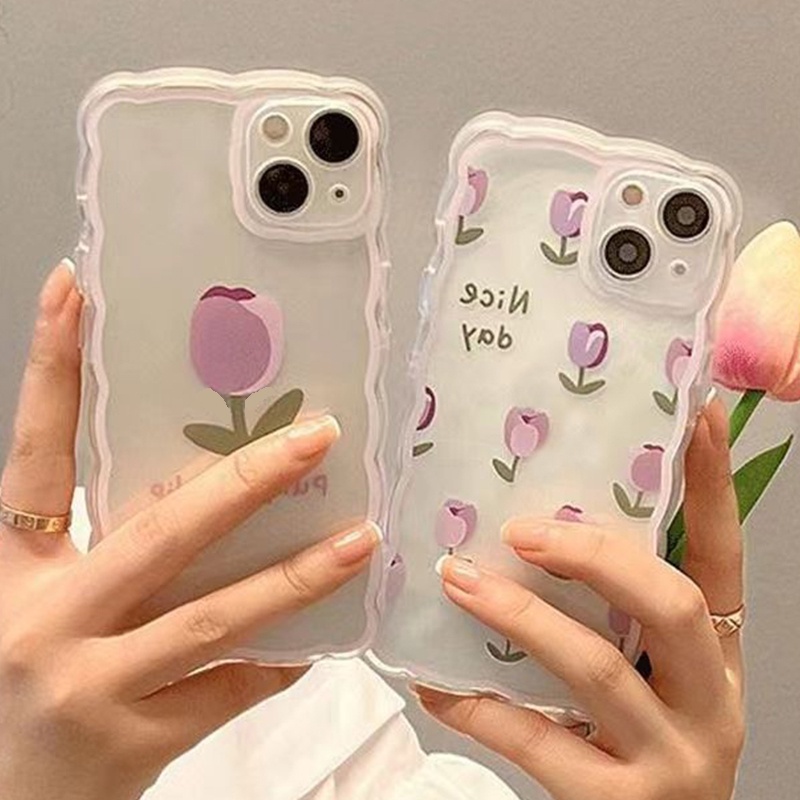 Soft Case Silikon TPU Transparan Motif Bunga Mawar Untuk IPhone 12 13 SE 2020 6 6S 7 8 Plus X XS XR 11 Pro Max