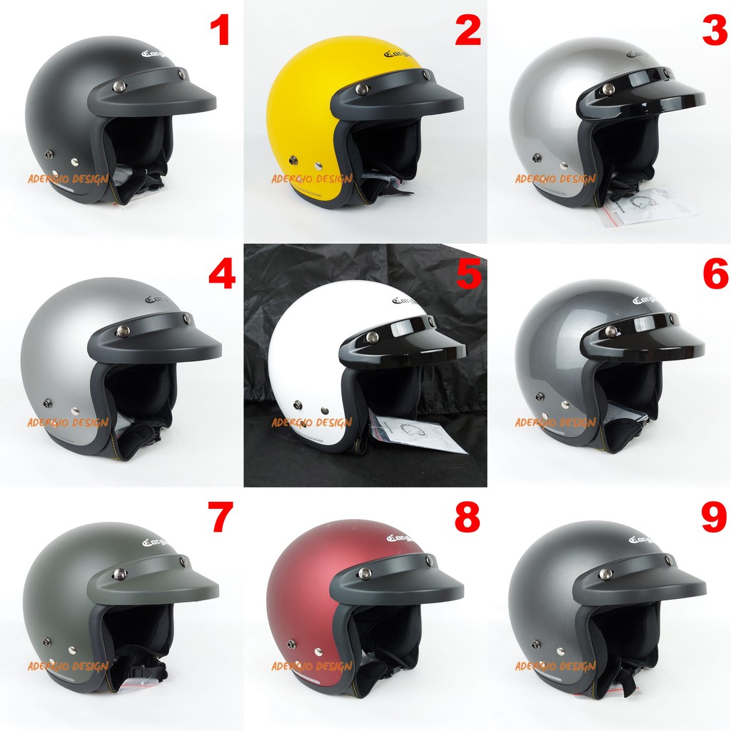 HELM MOTOR SNI CARGLOSS CFM Retro Army Half Face Helm Bogo Cargloss Ori