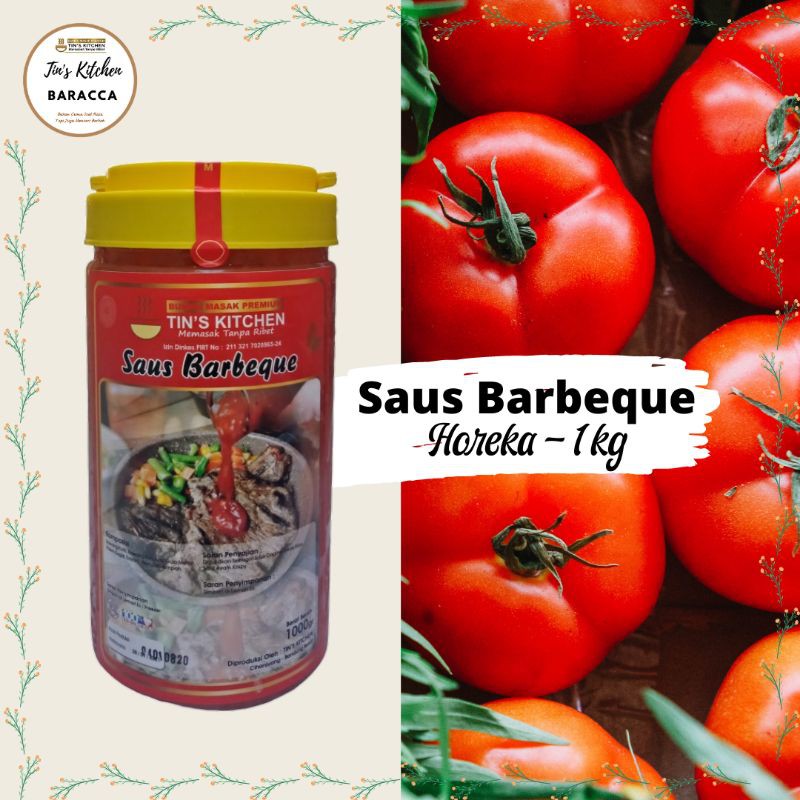 

Saus Barbeque 1kg Tins Kitchen Bumbu Home Made Non MSG Non Pengawet - BBQ Kemasan Horeka