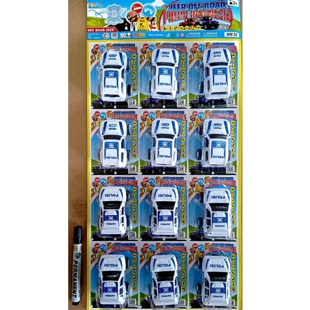 (HARGA 1AN) MINIATUR MOBIL POLISI INDONESIA MOBIL POLISI SEDAN
