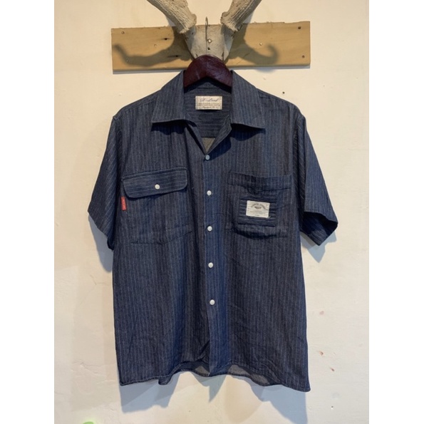 Denim Work Shirt Short Sleeve Wabash Indigo Blue Techinical Apparel D-Land .