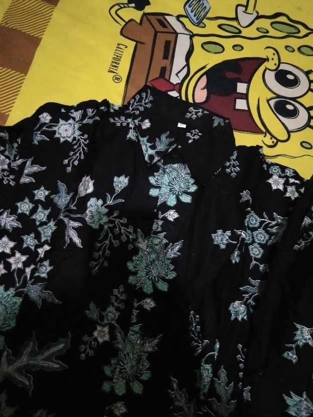 Batik Couple Keluarga Sania Ruffle Ori Ndoro Jowi Dnt Cibulan Ijo