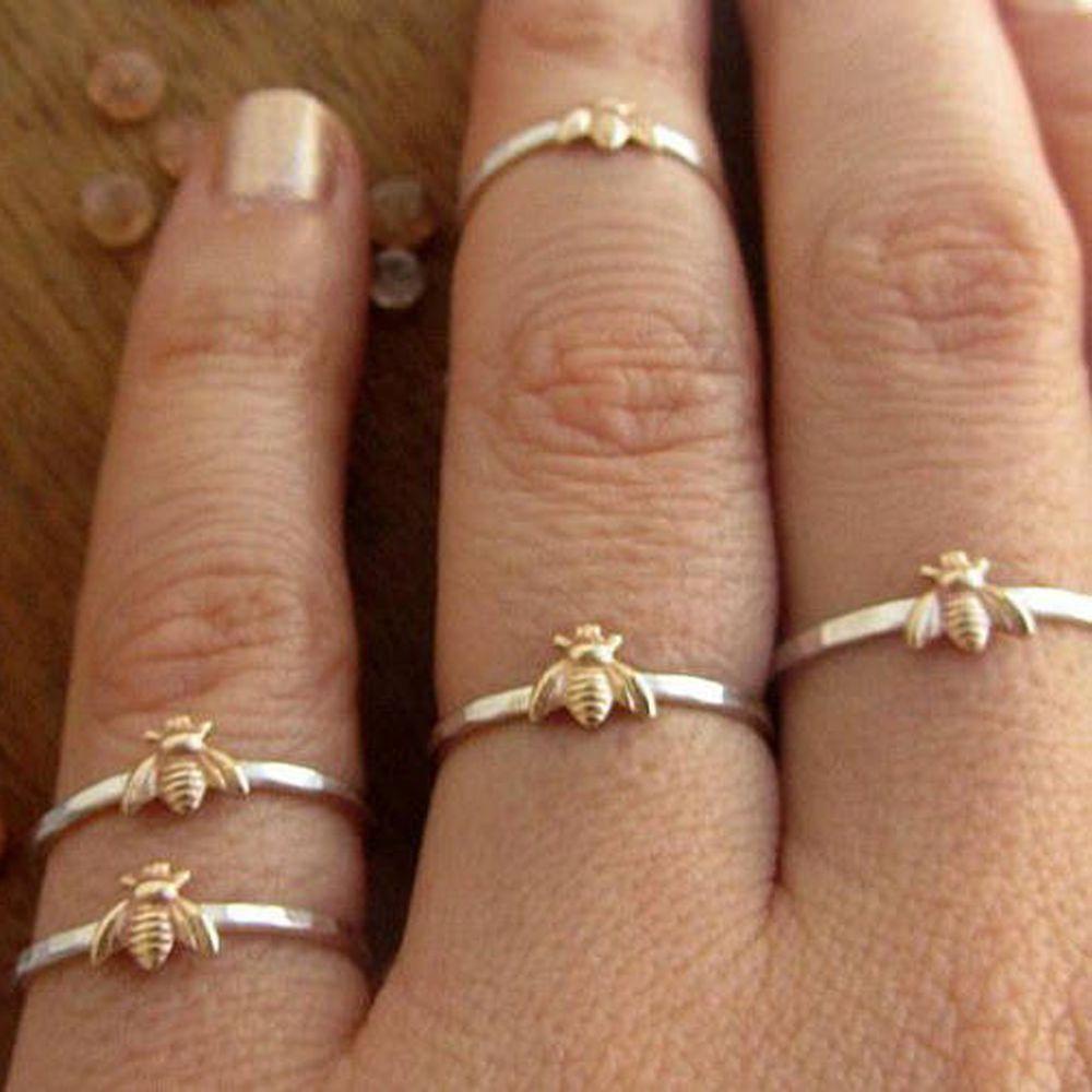 Lily Bee Finger Cincin Wanita Lady Cute Charm Pesona Perhiasan