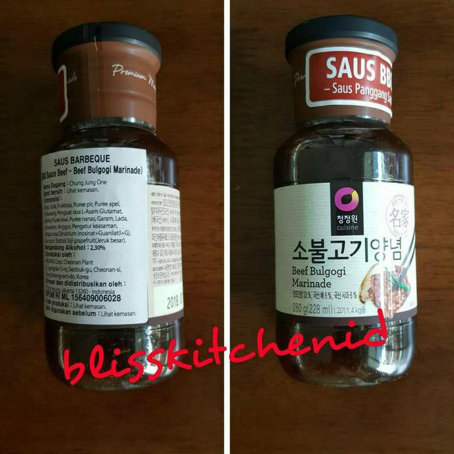 

UKF9 BUMBU MARINADE BBQ BULGOGI DAESANG (MERK CHUNG JUNG ONE) 280 GR D8XQ