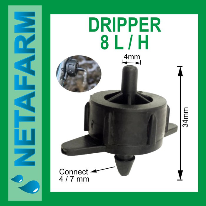 Dripper 8 L / H Black ( Satuan )