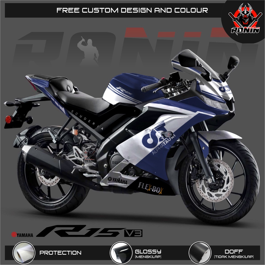 Sticker Decal FULL BODY R15 V.3 Motif Alphatauri Livery