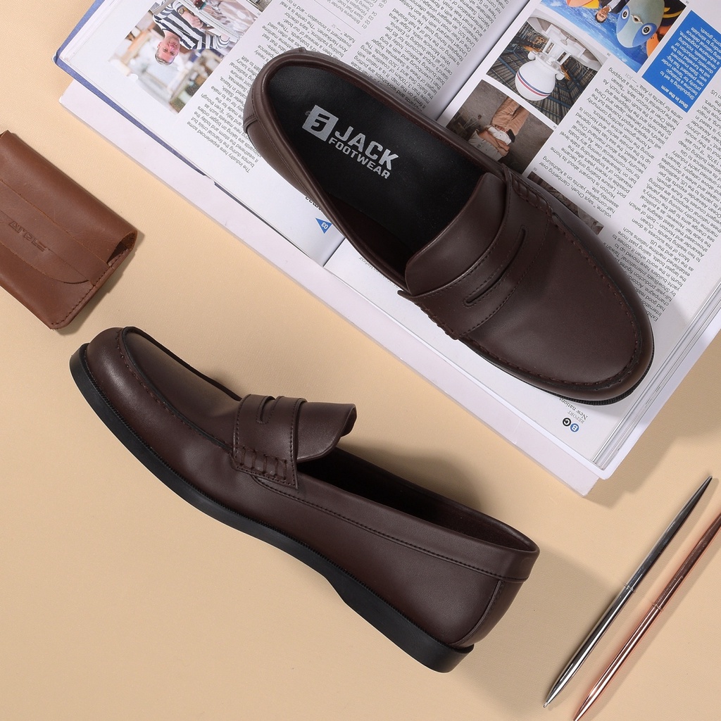 PANTOFEL BLACK ORIGINAL x JACK Sepatu Formal Hitam Tanpa Tali Pria Slop Kerja Kantor Dinas Resmi Guru Slip On Kantoran Pesta Pernikahan Kondangan Nikah Undangan Wedding Wisuda Selop Kuliah Casual Oxford Semi Kulit Premium Footwear Keren Terbaru Branded