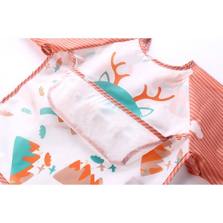 MOGYMOGY Celemek Bayi Slabber Motif Anti Air Mudah Dicuci Bahan Serat Aman Serbet Makan Anak