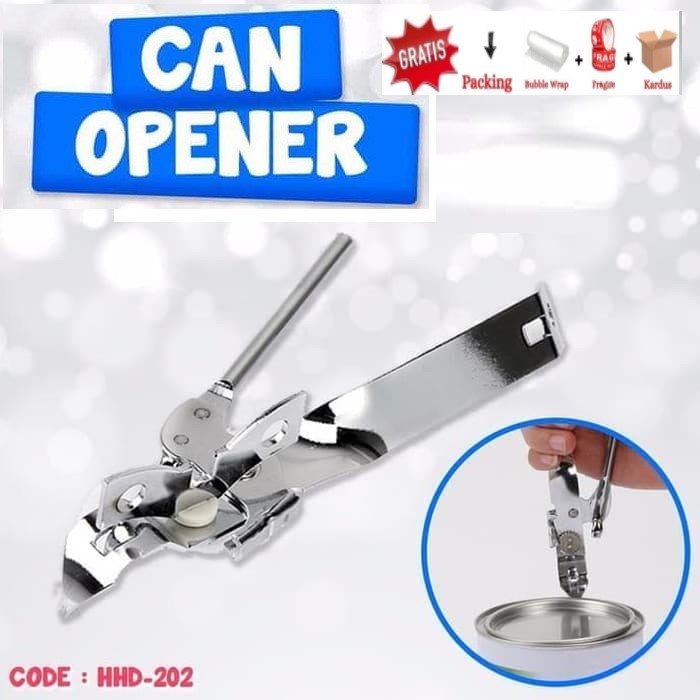 PEMBUKA KALENG &amp; TUTUP BOTOL PUTAR STAINLESS STEEL