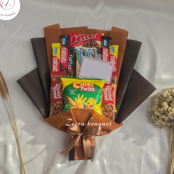 

➦ (B5) Buket snack/bucket snack/snack bouquet [INCLUDE: Greeting card+packing] ♞