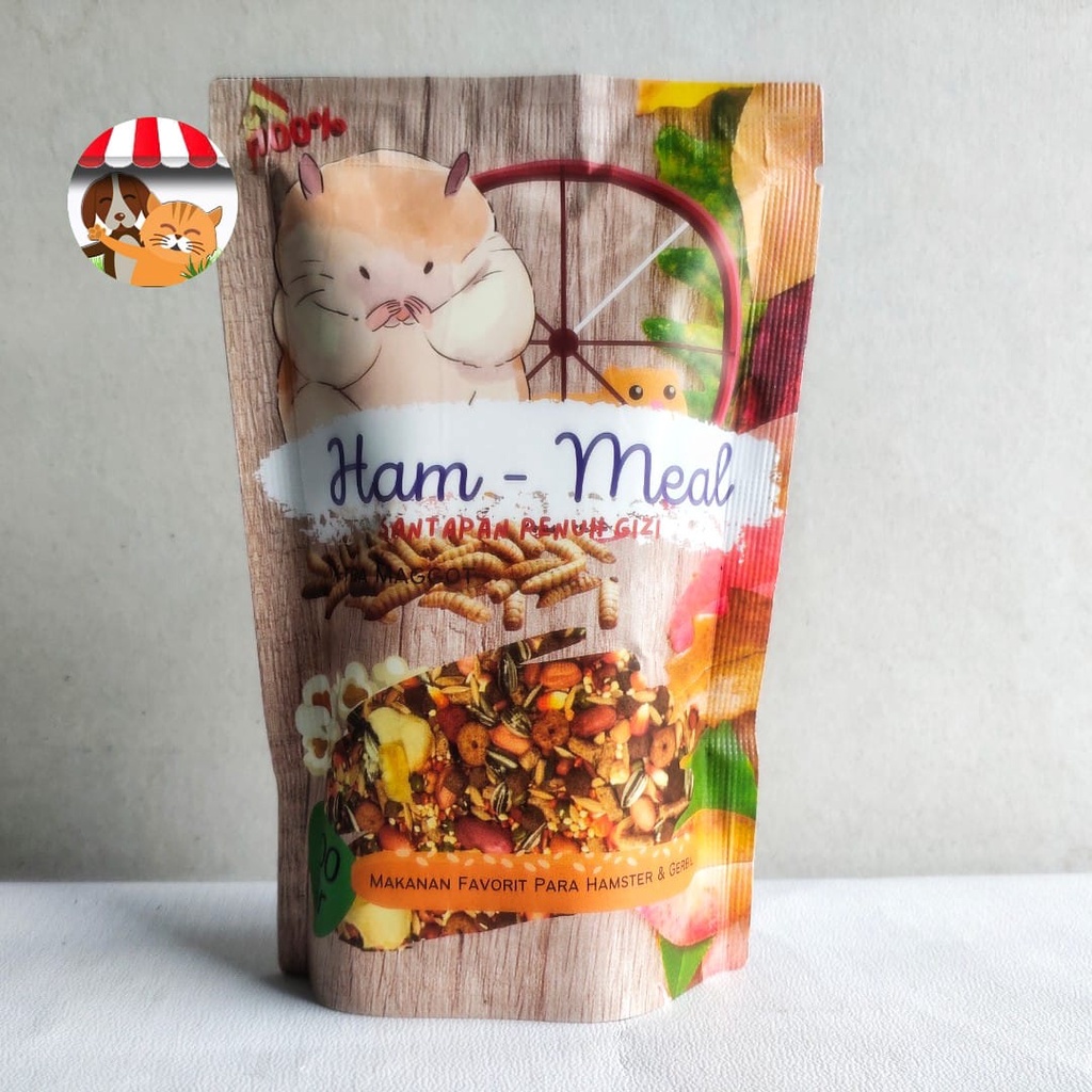 Ham Meal 100gr - Makanan Hamster &amp; Gerbil dengan X-tra Maggot