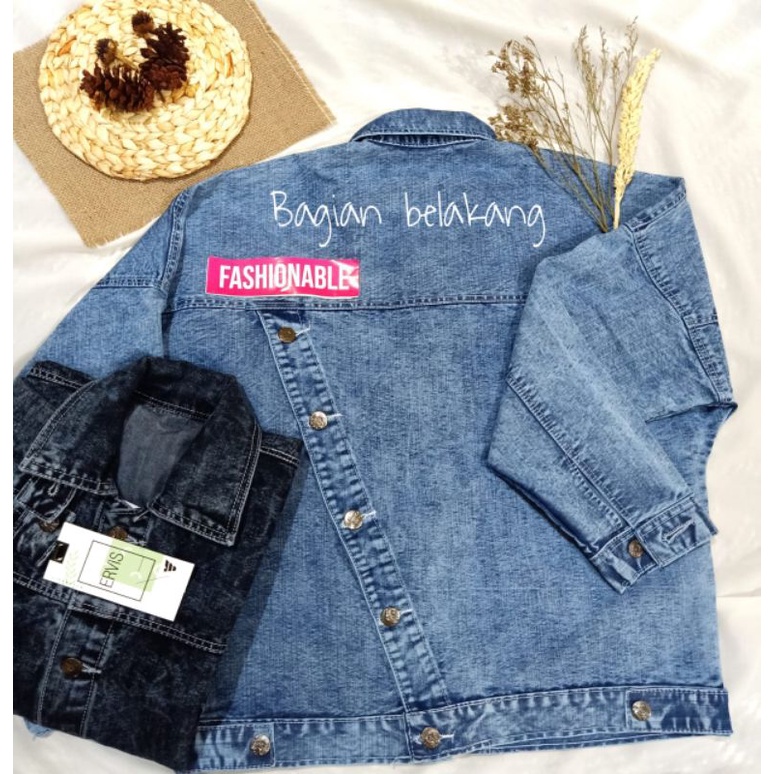 (Cod) Jaket jeans wanita crop Jaket Jeans Terkini Korean Style jaket wanita Denim jaket