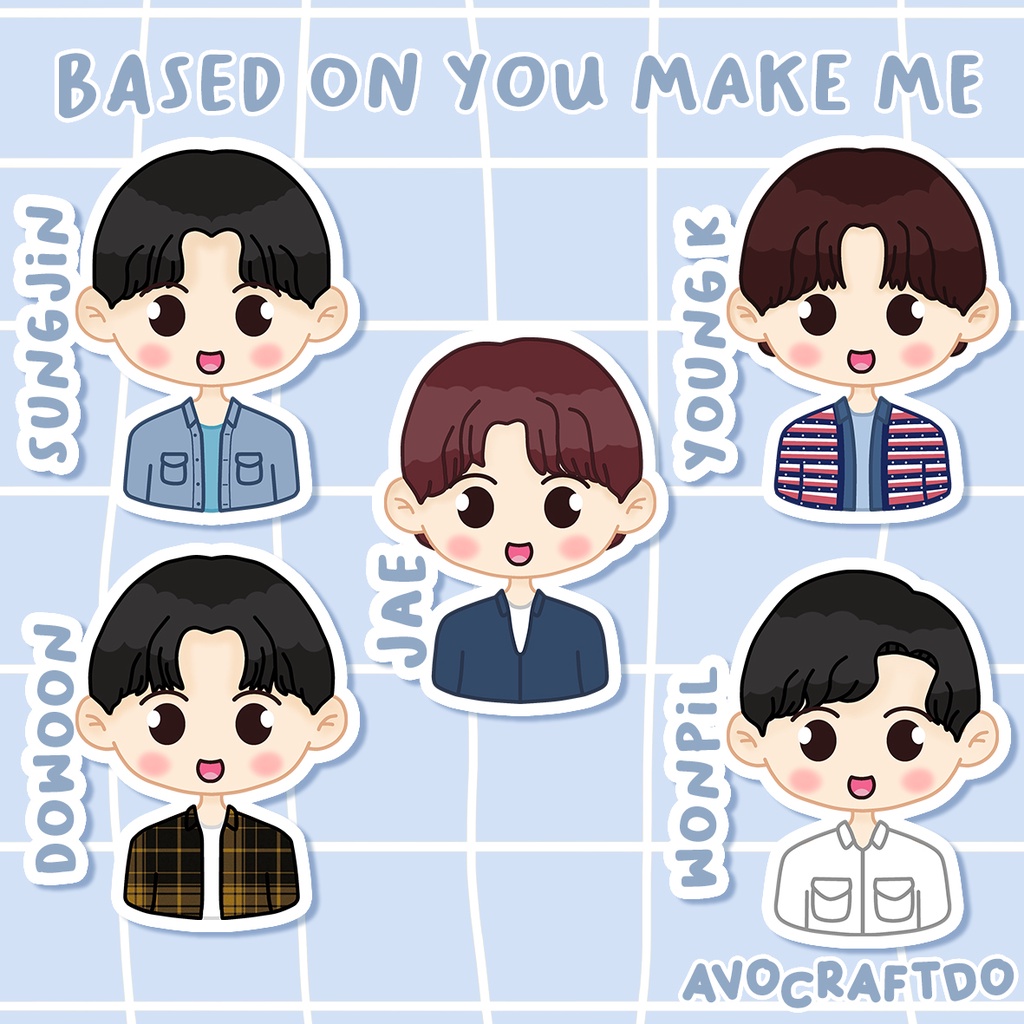 [ AVOCRAFTDO ] Sticker Kpop Day6 Die Cut