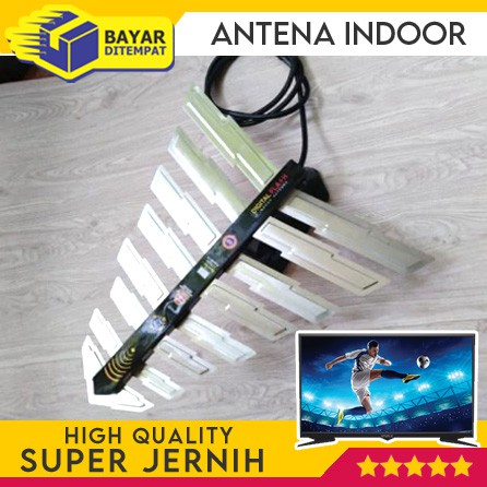 Antena Indoor TV Antenna Anten Dalam DIGITAL FLASH LCD LED Plasma Super Jenih Signal Bagus