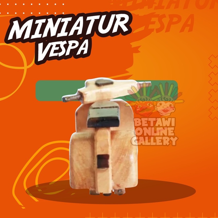 Miniatur Vespa Kayu Besar