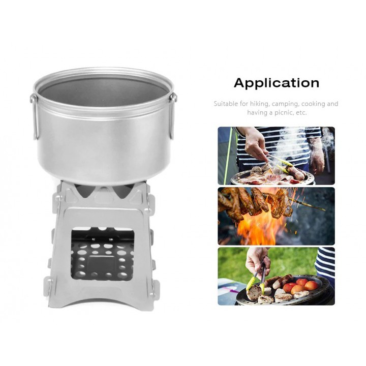 Portable Stainless Steel Lightweight Folding Outdoor Wood Stove