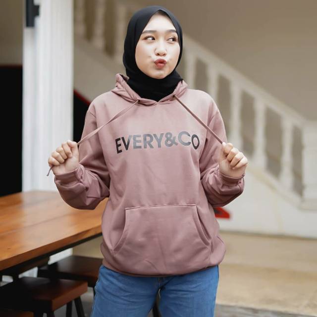 HOODIE EVERY MOCHA UNISEX - ATASAN TEBAL KEKINIAN TERLARIS