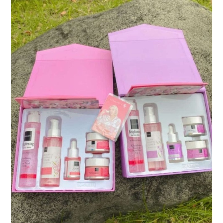 SCARLETT SKINCARE X TWICE PAKET SPESIAL 5IN1 FREE BOX + PHOTO + GRETING CARDS | SUITABLE FOR GIFT