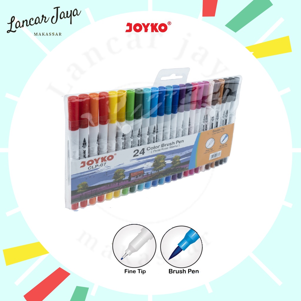 

Pena Kuas Warna Color Brush Pen Joyko CLP-07 24 Warna Color