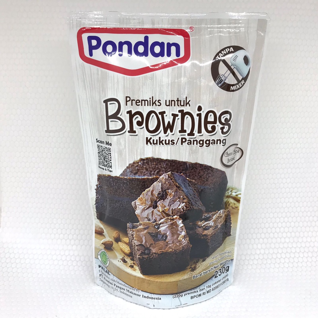 

Pondan brownies kukus / brownies panggang 230gr