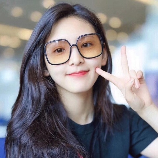 Kacamata Hitam Retro Klasik Gaya Korea frame Besar Untuk Wanita