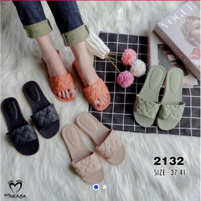 (COD) sandal karet wanita import mokaya / sandal jelly Mokaya wanita import model baru 2022