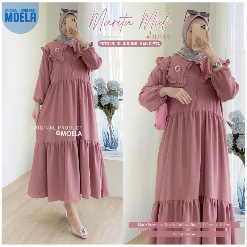 MARITA MIDI DRESS BY MOELA