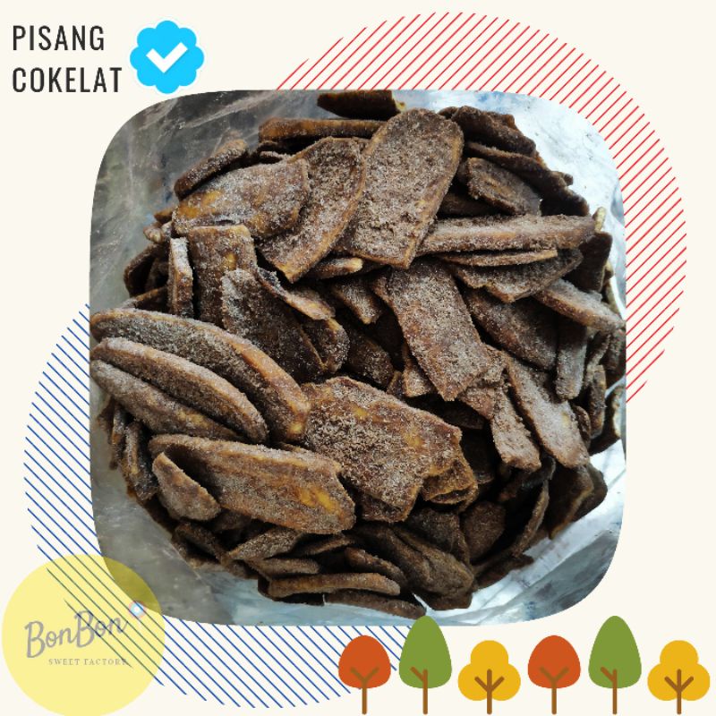 Keripik Pisang Coklat Lampung Kepok Asli / Kripik Pisang Cokelat / Banana Chips