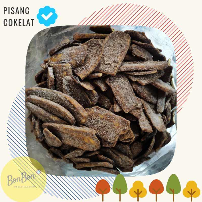 

Keripik Pisang Coklat Lampung Kepok Asli / Kripik Pisang Cokelat / Banana Chips